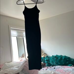 Elegant Black Spaghetti Strap Dress